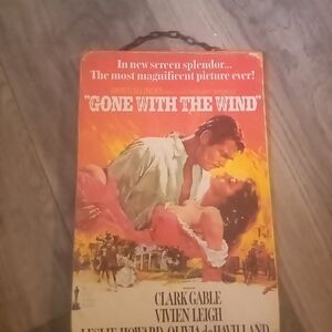 Gone With The Wind Vintage Metal Sign - Red and Orange